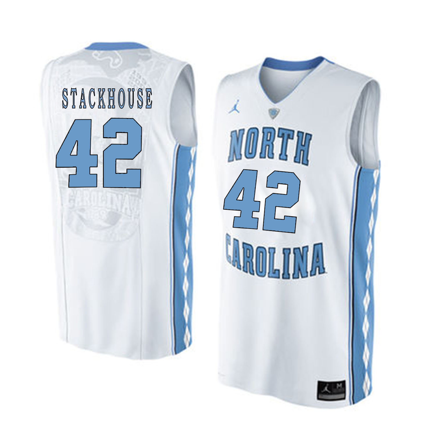 North Carolina Tar Heels 42 Jerry Stackhouse White College Basketball Jersey North Carolina Tar Heels 42 Jerry Stackhouse White College Basketball Jersey