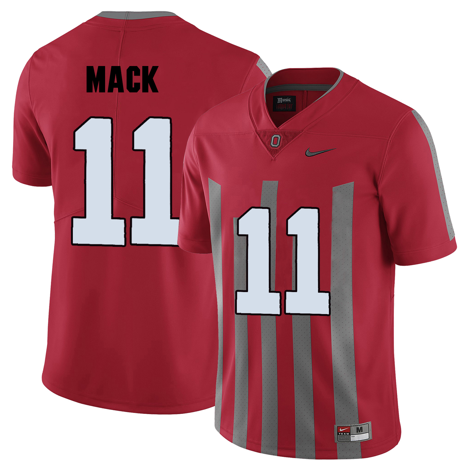 Ohio State Buckeyes 11 Austin Mack Red College Football EliteJersey - Click Image to Close
