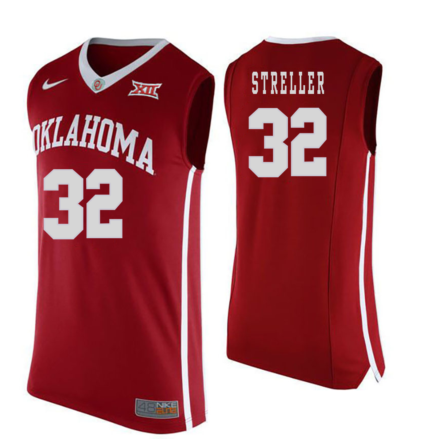 Oklahoma Sooners 32 Read Streller Red College Basketball Jersey