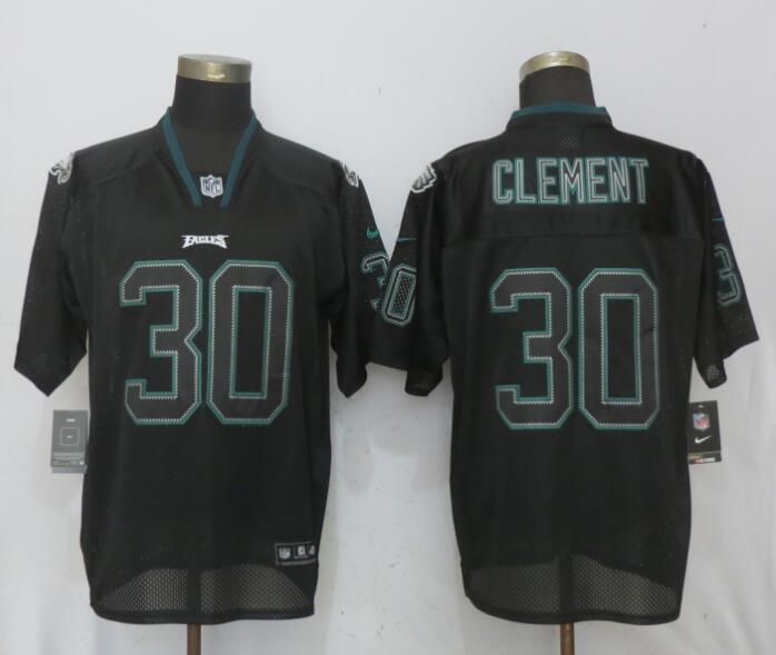Nike Eagles 30 Corey Clement Black Lights Out Elite Jersey - Click Image to Close