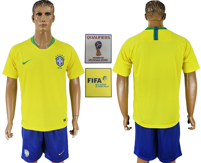 Brazil Home 2018 FIFA World Cup Soccer Jersey - Click Image to Close