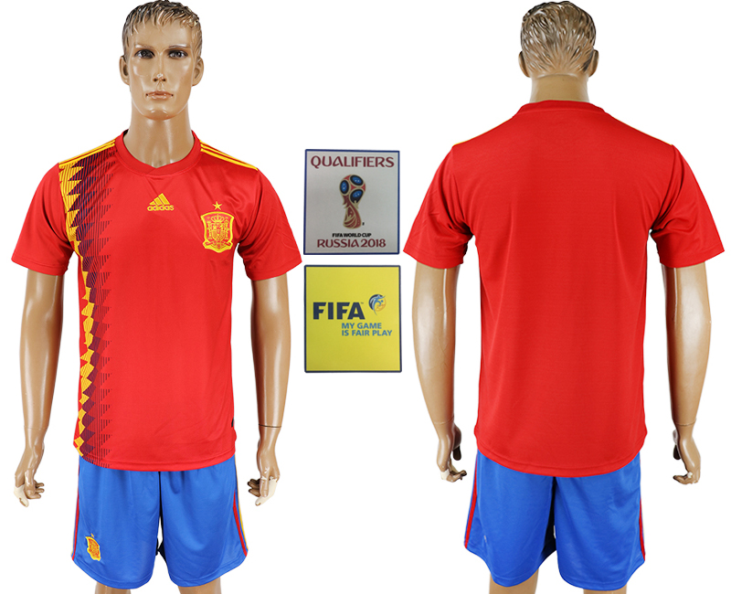 Spain Home 2018 FIFA World Cup Soccer Jersey