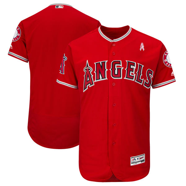 Angels Blank Red 2018 Mother's Day Flexbase Jersey - Click Image to Close