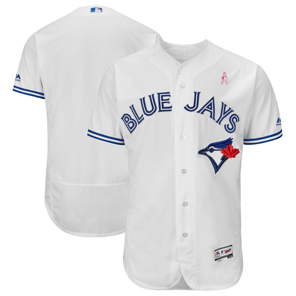 Blue Jays Blank White 2018 Mother's Day Flexbase Jersey - Click Image to Close