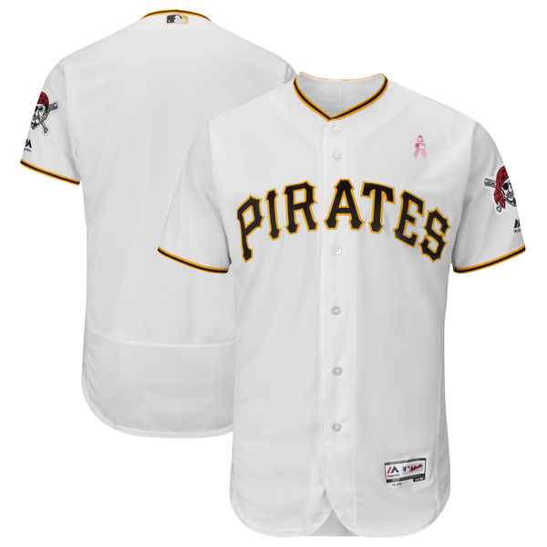 Pirates Blank White 2018 Mother's Day Flexbase Jersey - Click Image to Close
