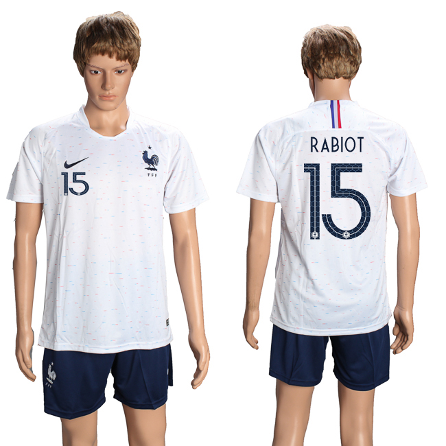 France 15 RABIOT Away 2018 FIFA World Cup Soccer Jersey
