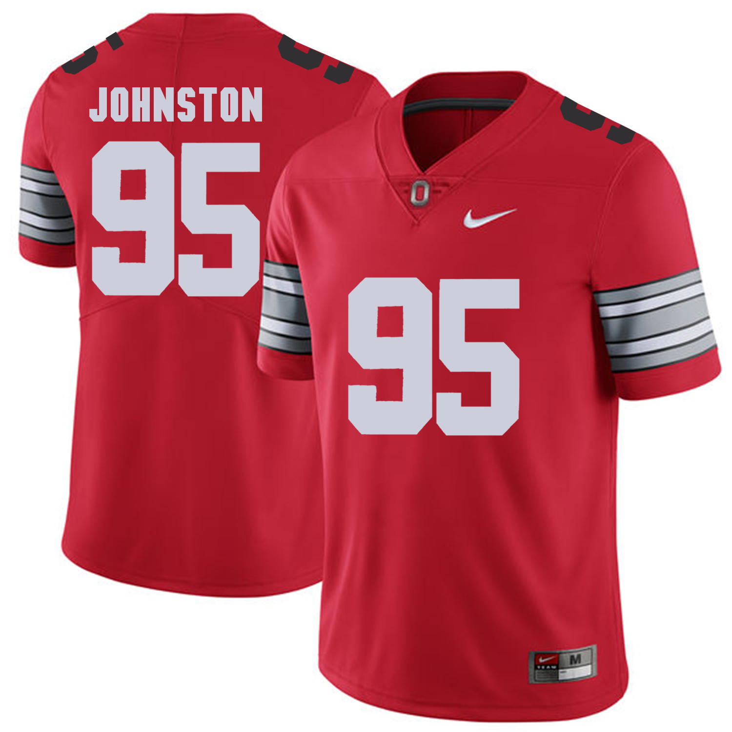 Ohio State Buckeyes 95 Cameron Johnston Red 2018 Spring Game College Football Limited Jersey - Click Image to Close
