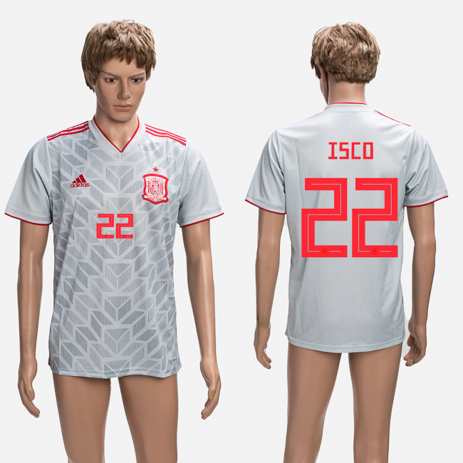 Spain 22 ISCO Training 2018 FIFA World Cup Thailand Soccer Jersey - Click Image to Close