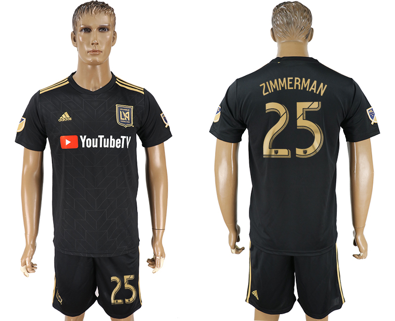 2018-19 Los Angeles FC 25 ZIMMERMAN Home Soccer Jersey - Click Image to Close