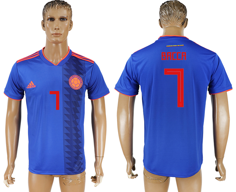 Columbia 7 BACCA Away 2018 FIFA World Cup Thailand Soccer Jersey - Click Image to Close