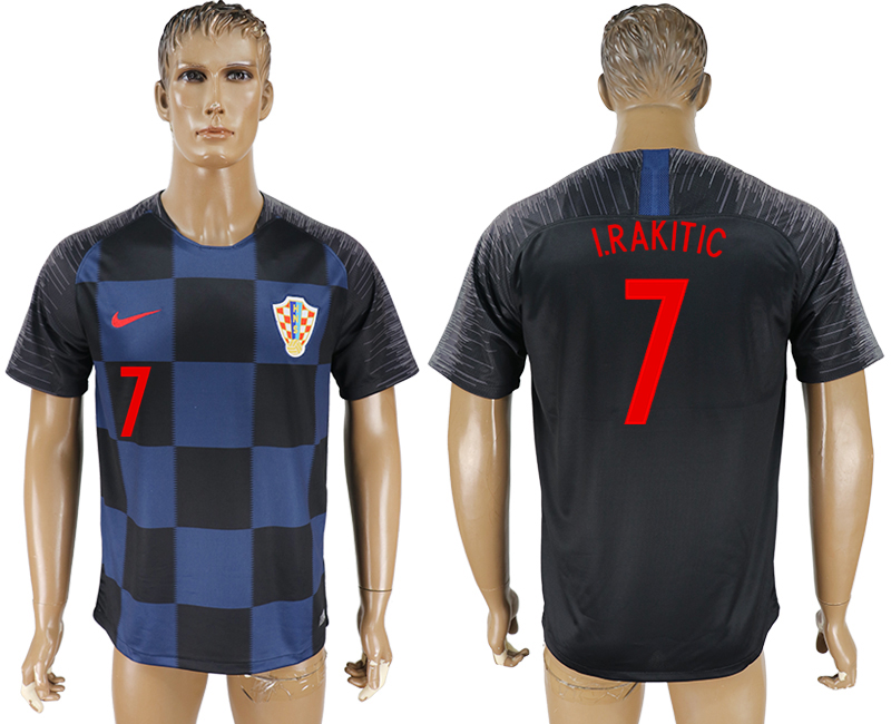 Croatia 7 I.RAKITIC Away 2018 FIFA World Cup Thailand Soccer Jersey - Click Image to Close