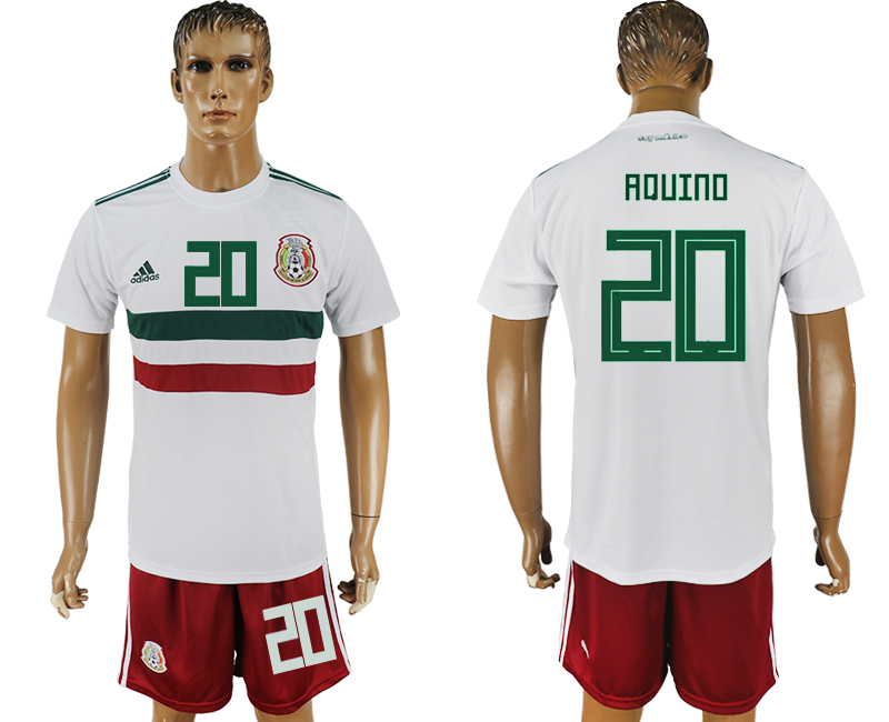 Mexico 20 AQUINO Away 2018 FIFA World Cup Soccer Jersey