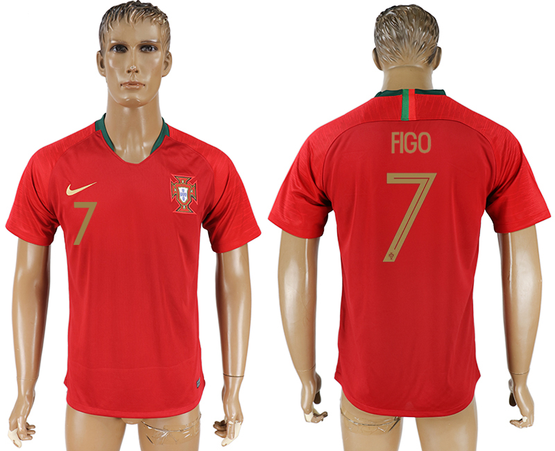 Portugal 7 FIGO Home 2018 FIFA World Cup Thailand Soccer Jersey - Click Image to Close