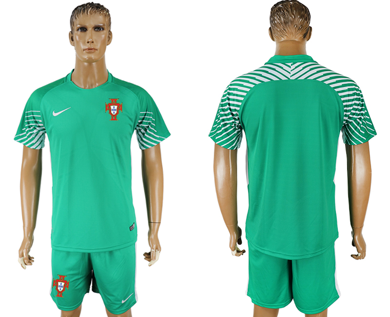 Portugal Green Goalkeeper 2018 FIFA World Cup Soccer Jersey