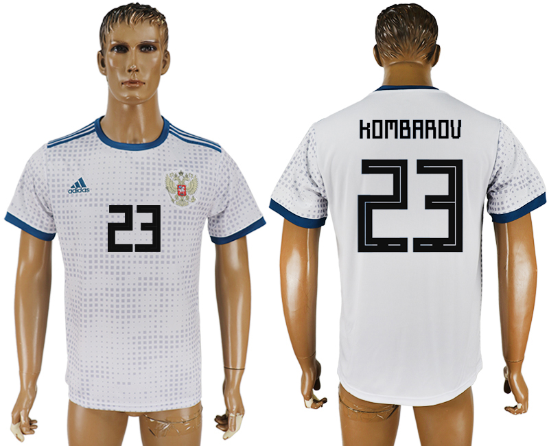 Russia 23 KOMBAROV Away 2018 FIFA World Cup Thailand Soccer Jersey