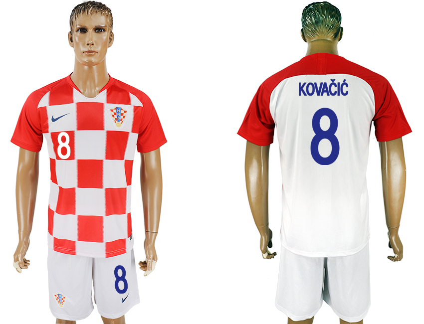 Croatia 8 KOVACIC Home 2018 FIFA World Cup Soccer Jersey - Click Image to Close