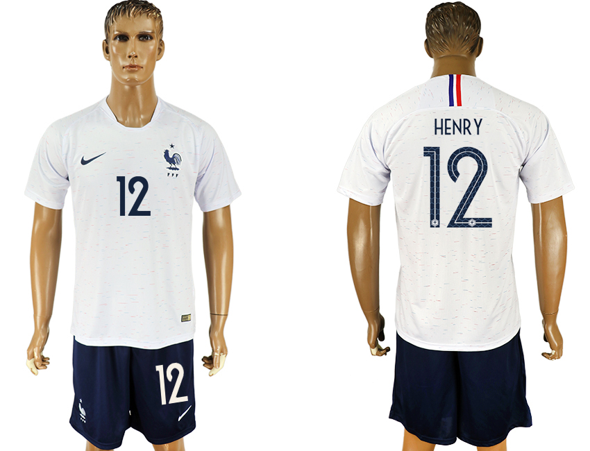 France 12 HENRY Away 2018 FIFA World Cup Soccer Jersey - Click Image to Close