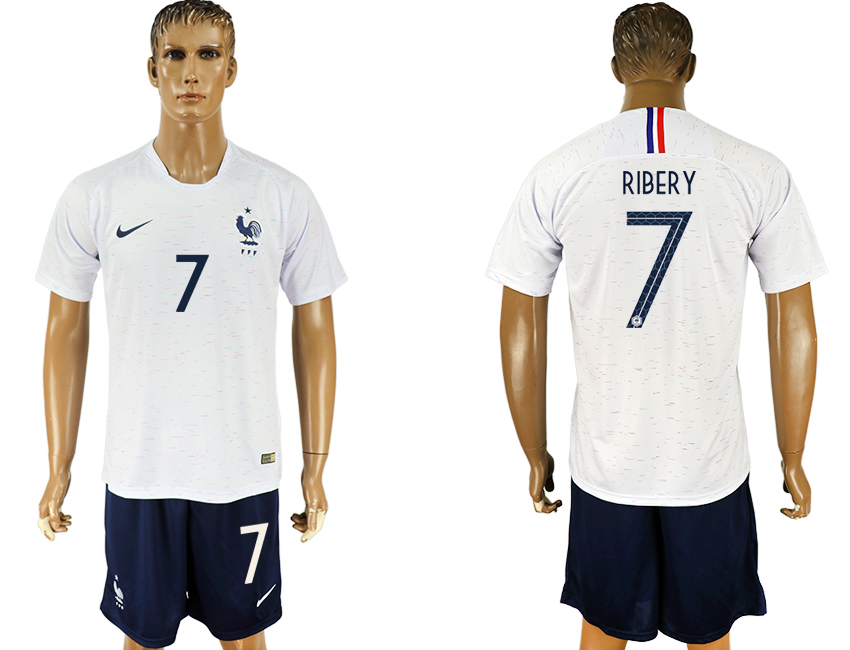 France 7 RIBERY Away 2018 FIFA World Cup Soccer Jersey - Click Image to Close