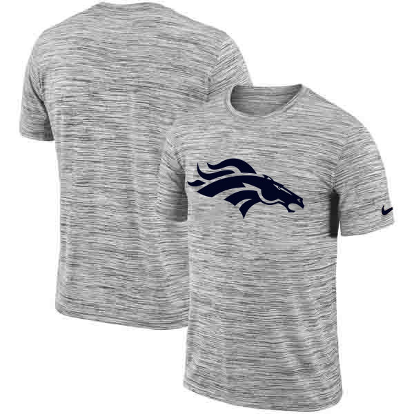 Men's Denver Broncos Nike Heathered Black Sideline Legend Velocity Travel Performance T Shirt