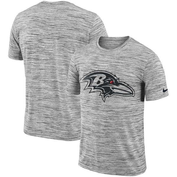 Nike Baltimore Ravens Heathered Black Sideline Legend Velocity Travel Performance T Shirt