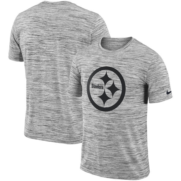 Nike Pittsburgh Steelers Heathered Black Sideline Legend Velocity Travel Performance T Shirt