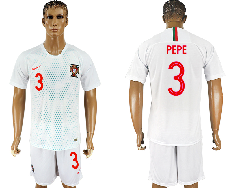 Portugal 3 PEPE Away 2018 FIFA World Cup Soccer Jersey - Click Image to Close