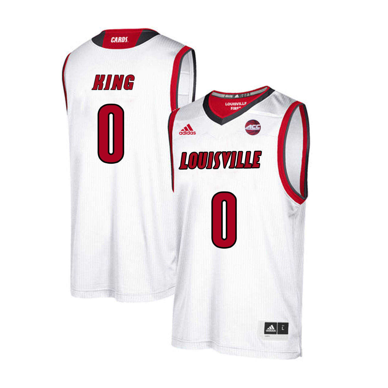 Louisville Cardinals 0 Diamond King White College Basketball Jersey