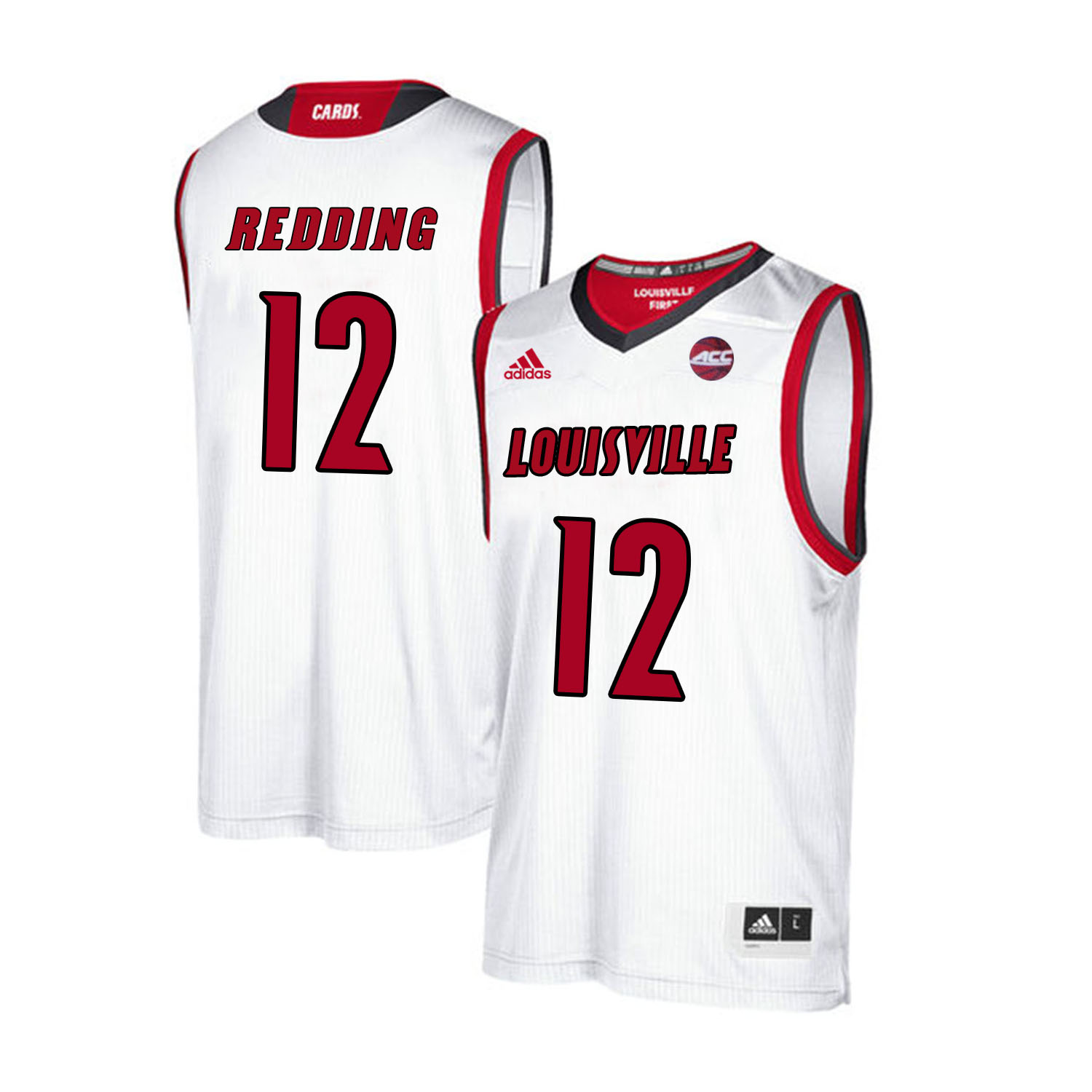 Louisville Cardinals 12 Jacob Redding White College Basketball Jersey