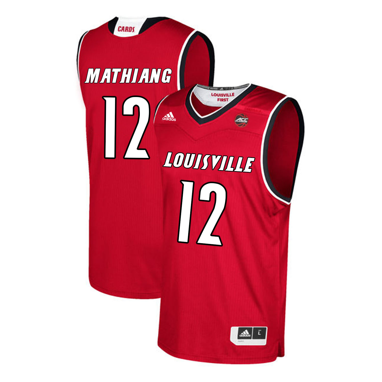 Louisville Cardinals 12 Mangok Mathiang Red College Basketball Jersey