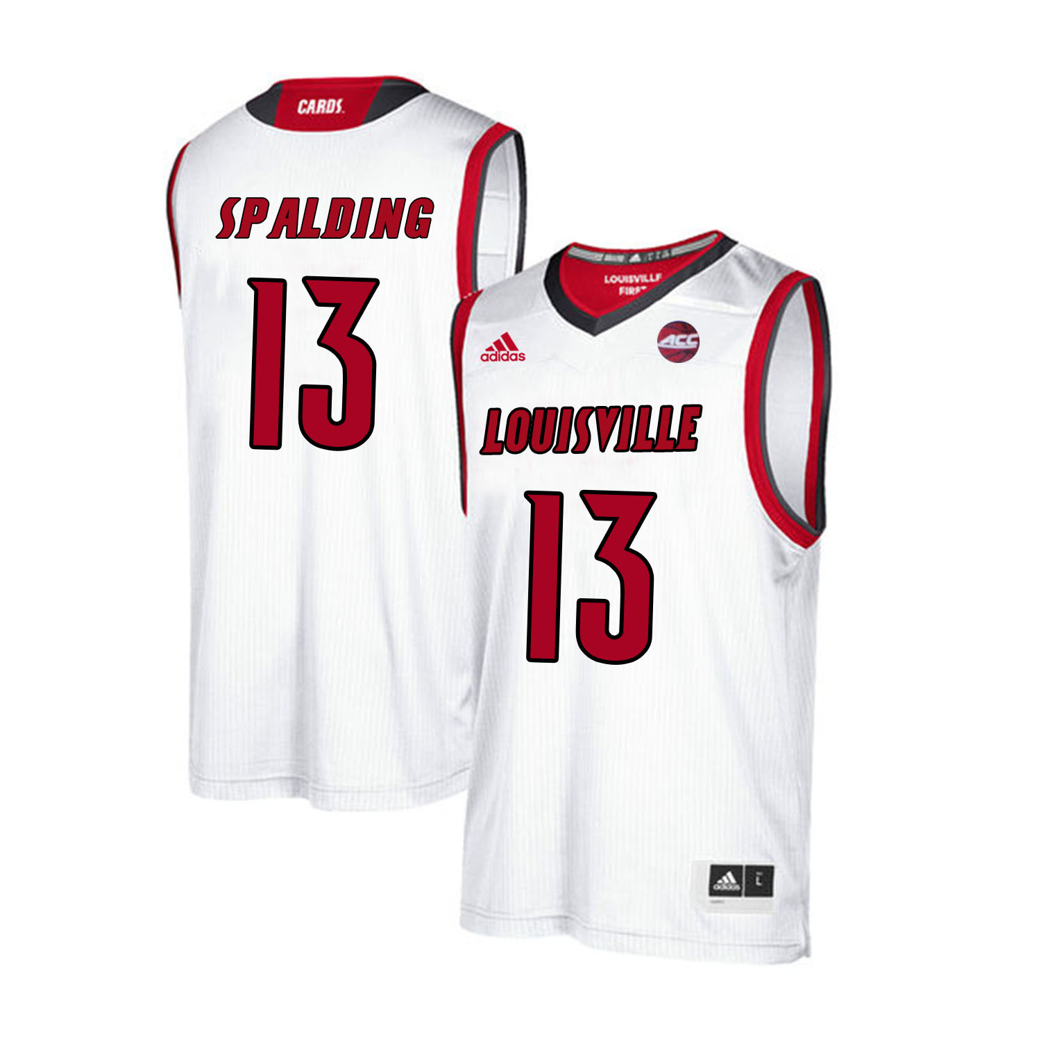 Louisville Cardinals 13 Ray Spalding White College Basketball Jersey