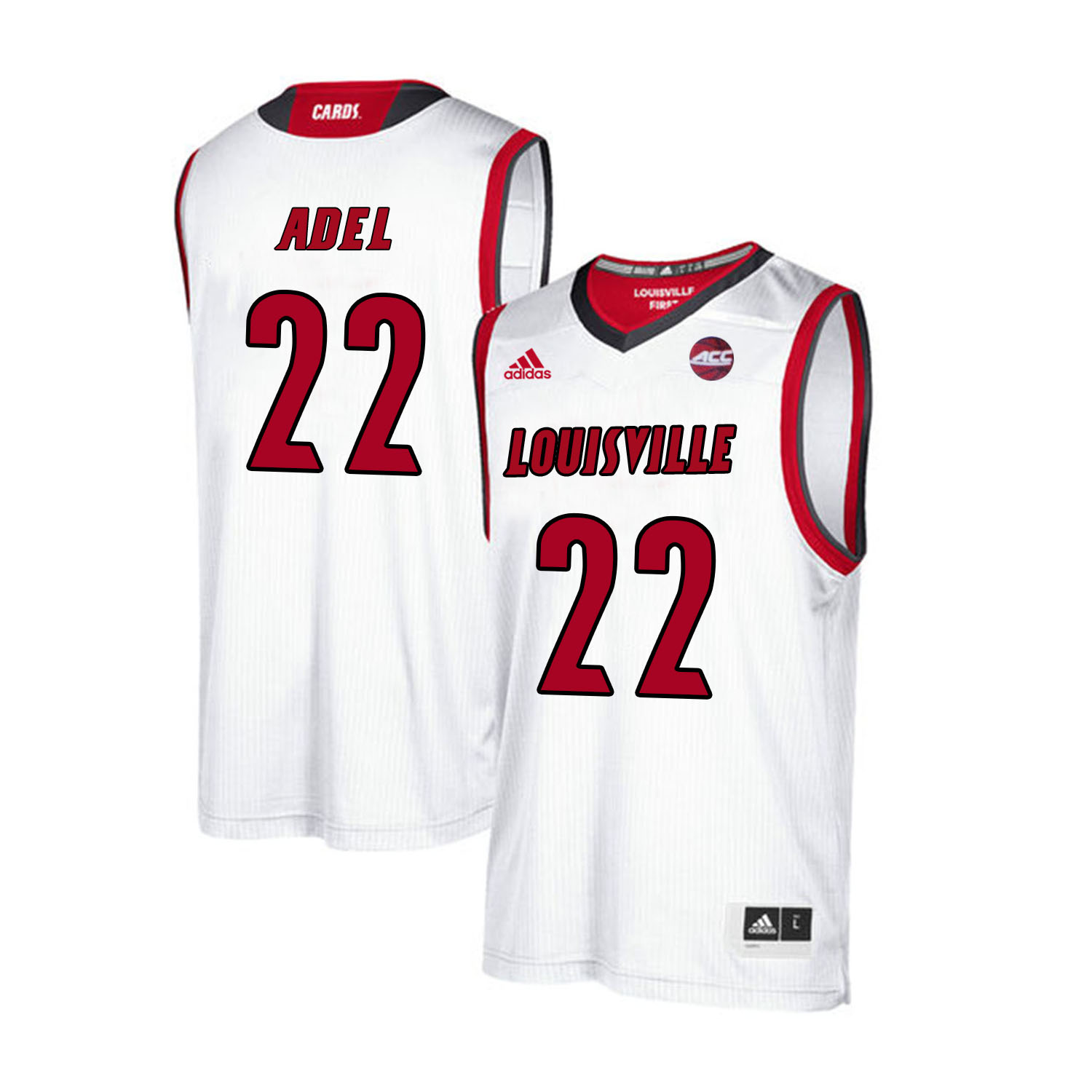 Louisville Cardinals 22 Deng Adel White College Basketball Jersey