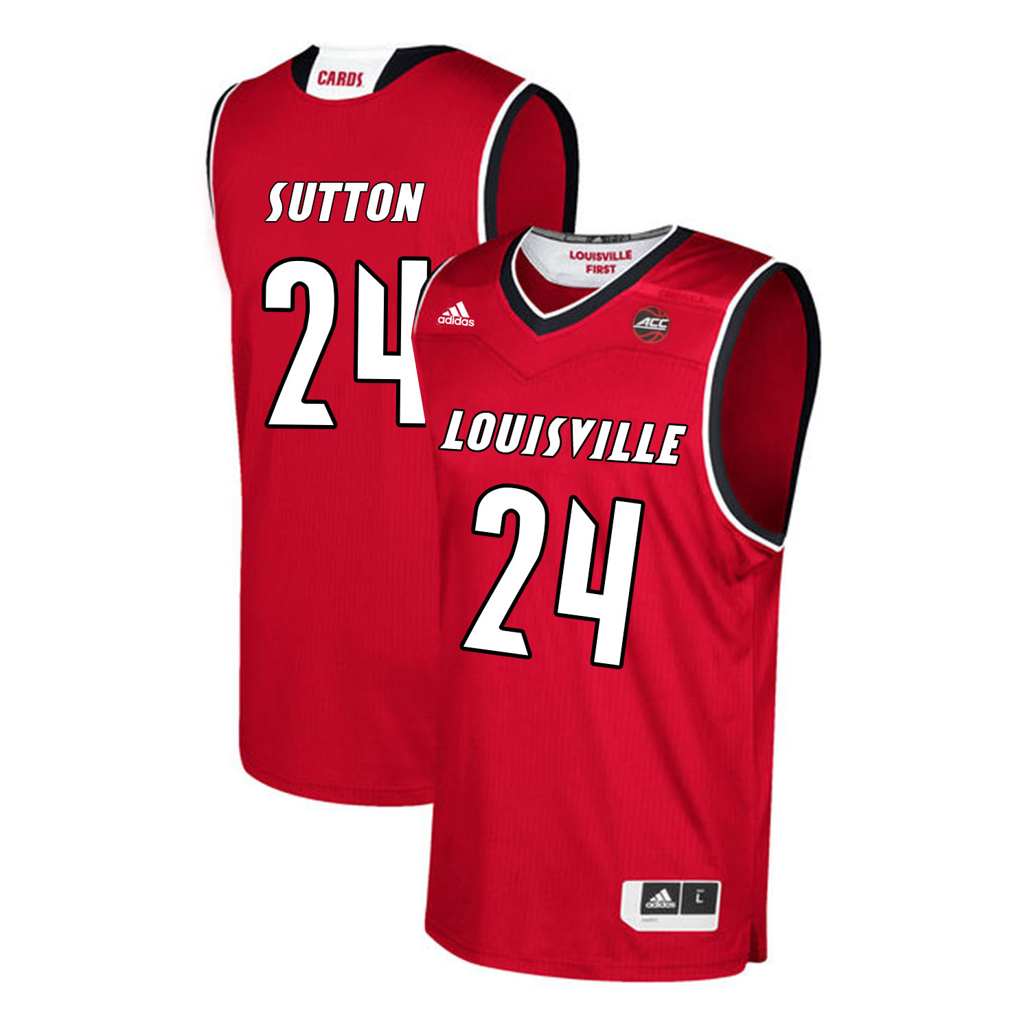 Louisville Cardinals 24 Dwayne Sutton Red College Basketball Jersey