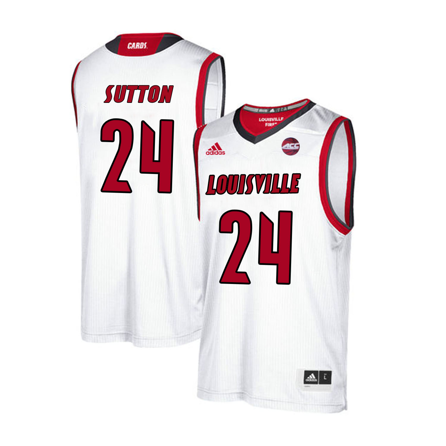 Louisville Cardinals 24 Dwayne Sutton White College Basketball Jersey