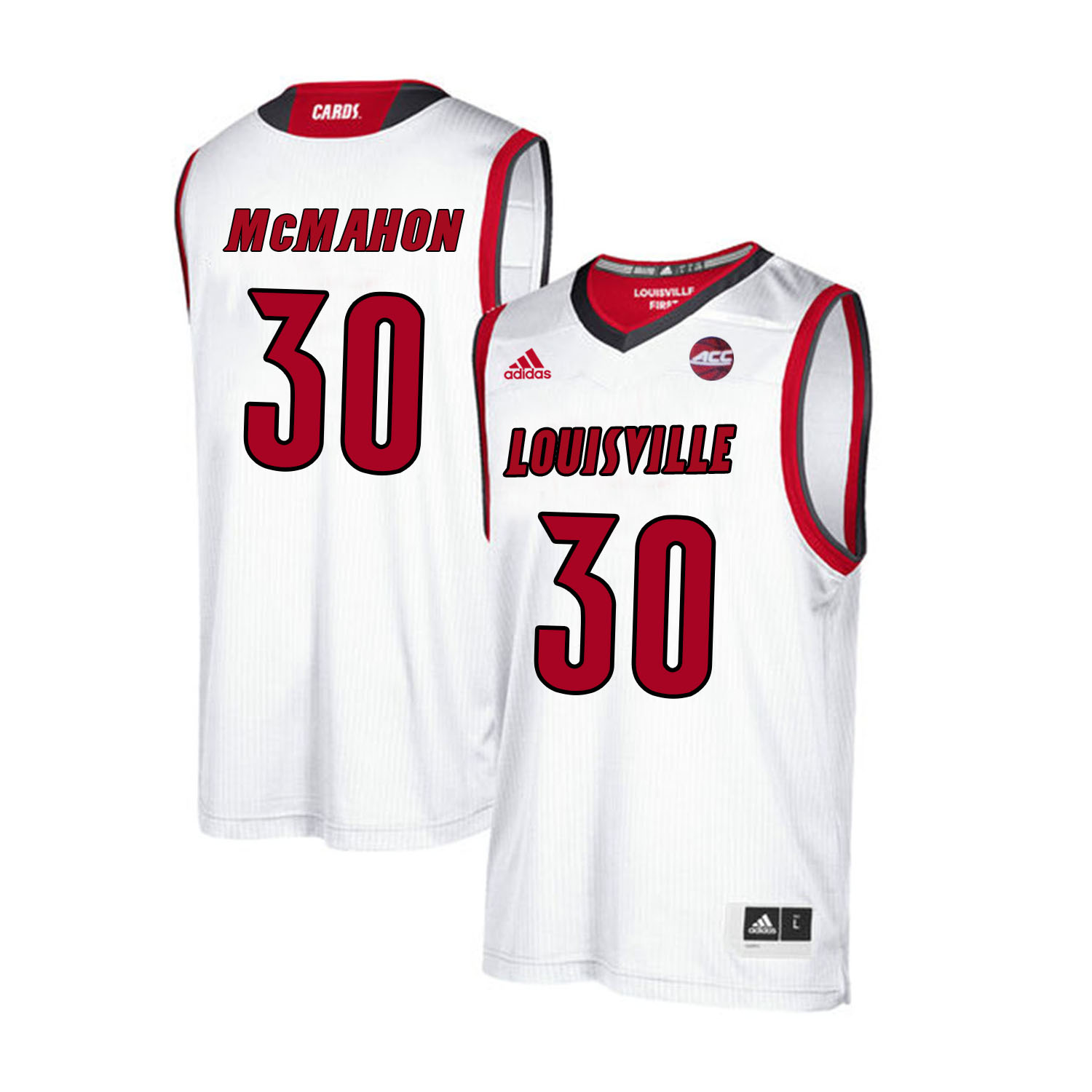 Louisville Cardinals 30 Ryan McMahon White College Basketball Jersey