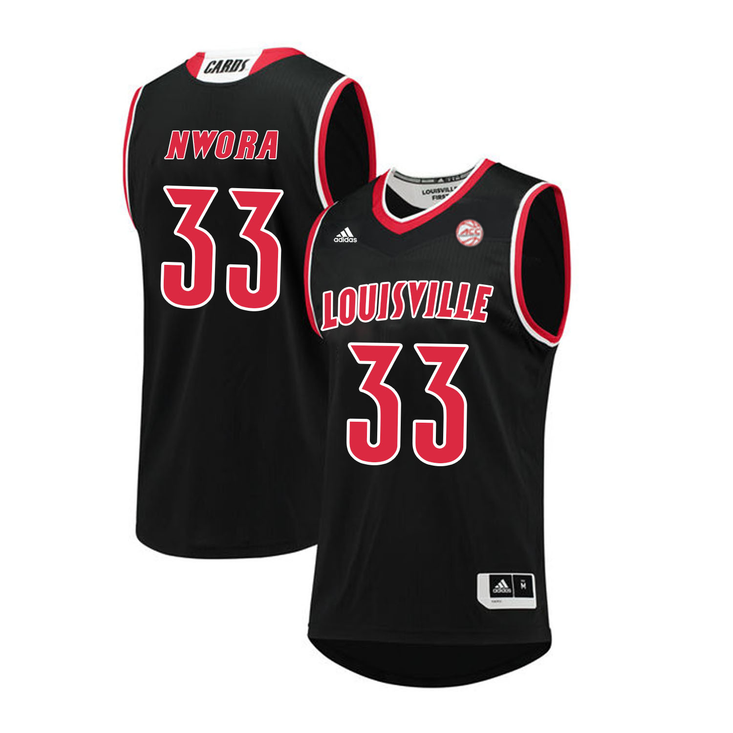 Louisville Cardinals 33 Jordan Nwora Black College Basketball Jersey - Click Image to Close