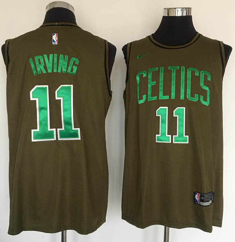 Celtics 11 Kyrie Irving Olive Nike Swingman Jersey