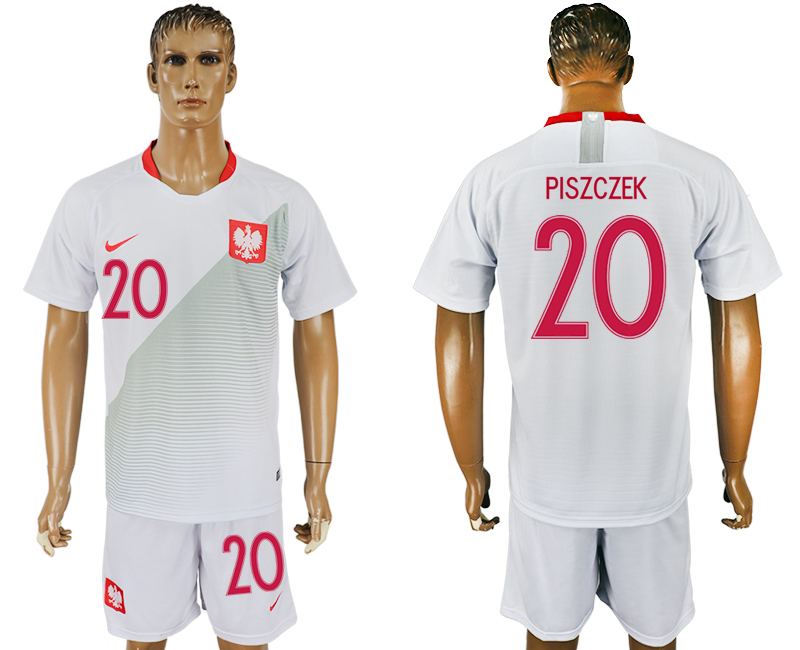 Poland 20 PISZCZEK Home 2018 FIFA World Cup Soccer Jersey - Click Image to Close