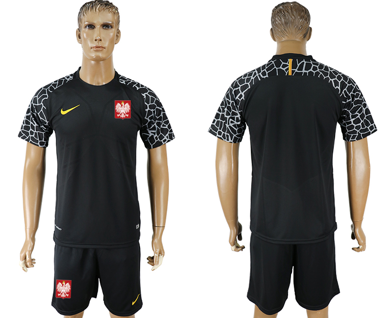 Poland Black Goalkeeper 2018 FIFA World Cup Soccer Jersey - Click Image to Close