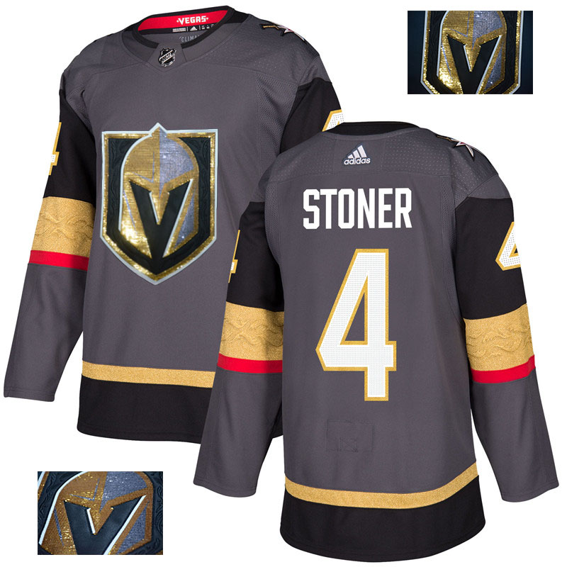 Vegas Golden Knights 4 Clayton Stoner Gray With Special Glittery Logo Adidas Jersey