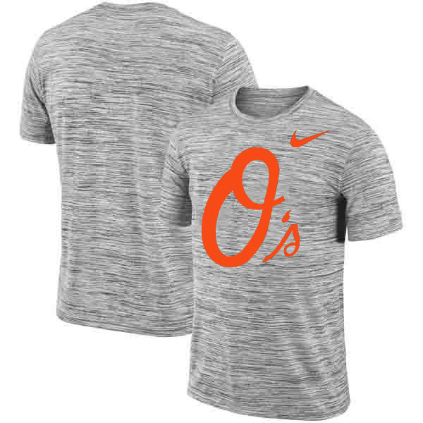 Baltimore Orioles Nike Heathered Black Sideline Legend Velocity Travel Performance T-Shirt - Click Image to Close
