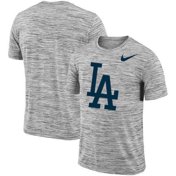 Los Angeles Dodgers Nike Heathered Black Sideline Legend Velocity Travel Performance T-Shirt