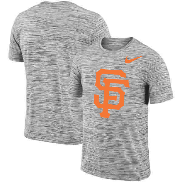 San Francisco Giants Nike Heathered Black Sideline Legend Velocity Travel Performance T-Shirt - Click Image to Close