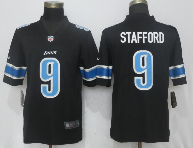 Nike Lions 9 Matthew Stafford Black Vapor Untouchable Limited Player Jersey