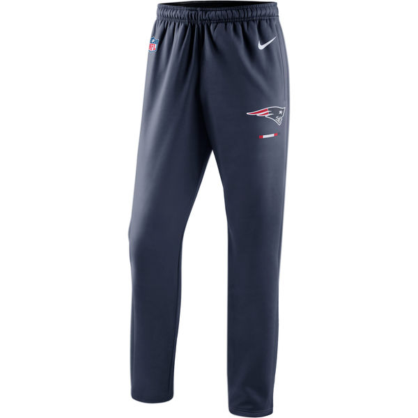 New England Patriots Nike Sideline Team Logo Performance Pants Navy - Click Image to Close
