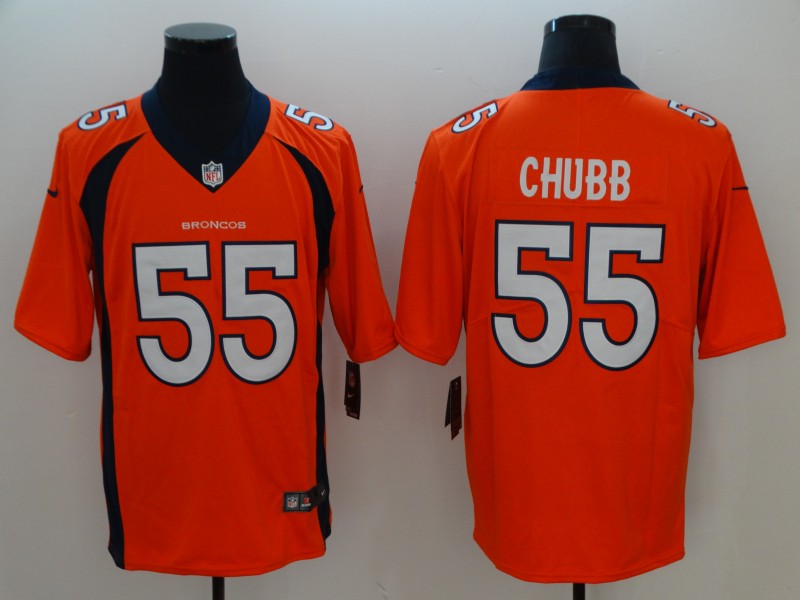 Nike Broncos 55 Bradley Chubb Orange Vapor Untouchable Limited Jersey