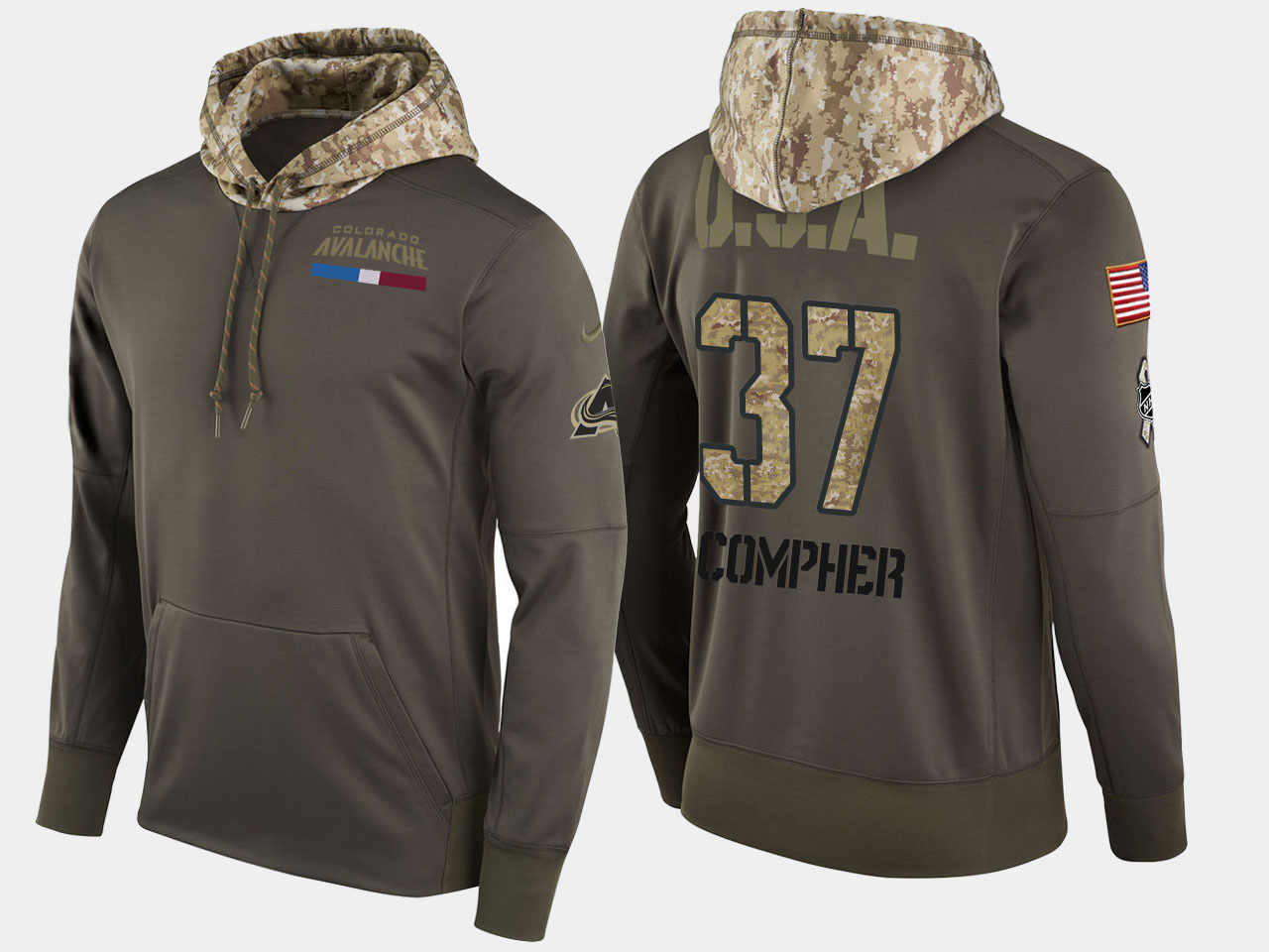 Nike Avalanche 37 J.t. Compher Olive Salute To Service Pullover Hoodie