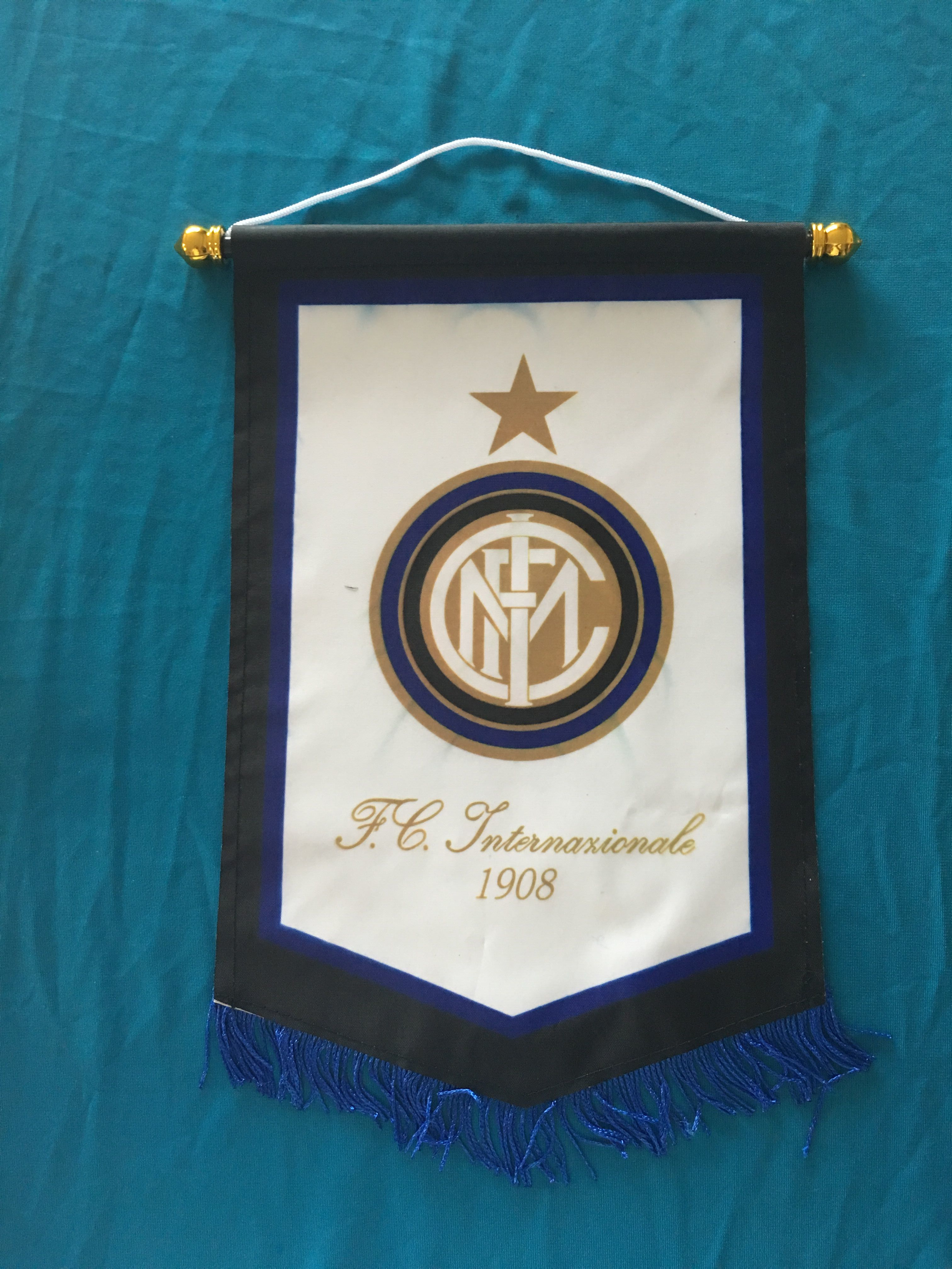 Inter Milan Hang Flag Decor Football Fans Souvenir