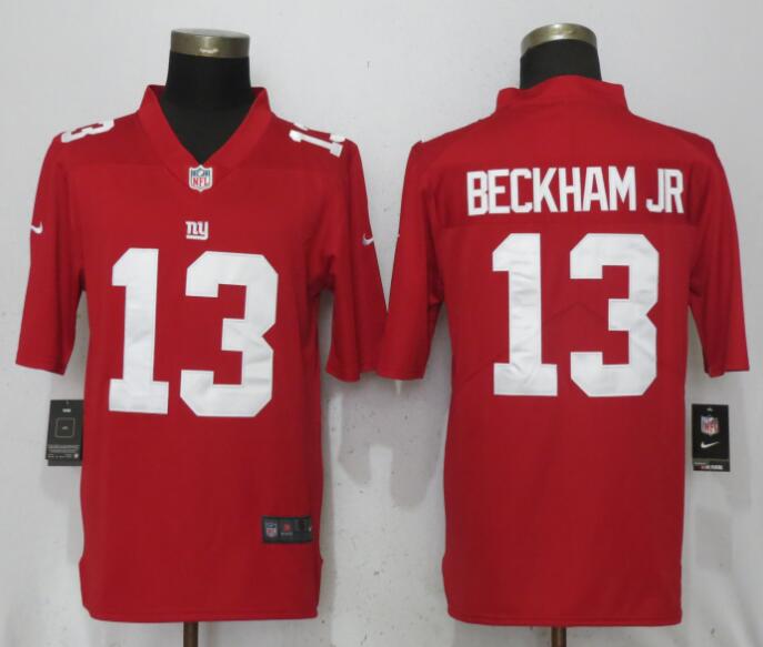 Nike Giants 13 Odell Beckham Jr. Red Vapor Untouchable Limited Jersey