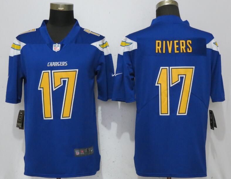 Nike Chargers 17 Philip Rivers Blue Youth Color Rush Limited Jersey