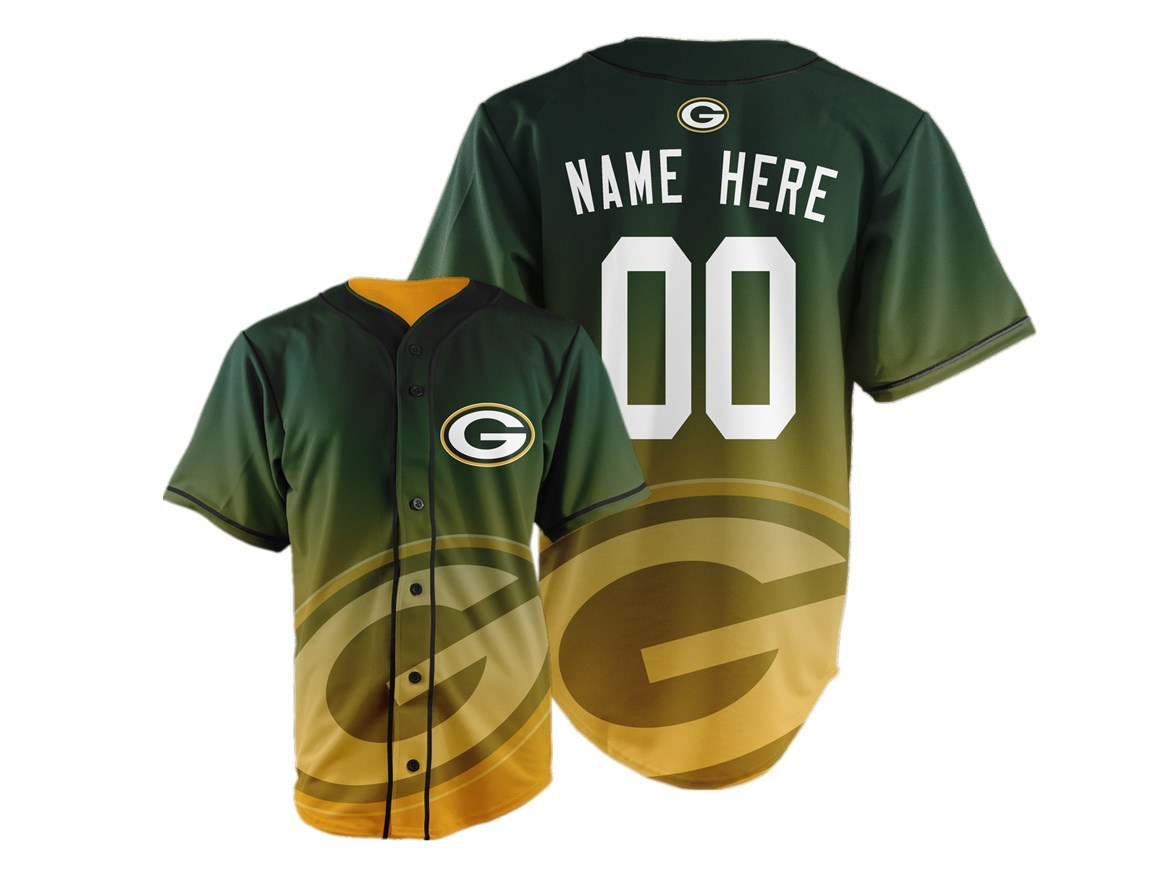 Green Bay Packers Big Logo Print Men's All Stitched Customized Jersey